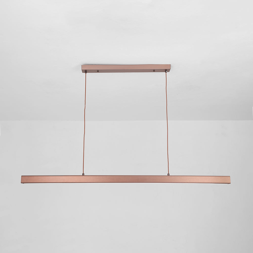 Edge Moderna Lineal Metal Lámpara Colgante Negra/Marrón