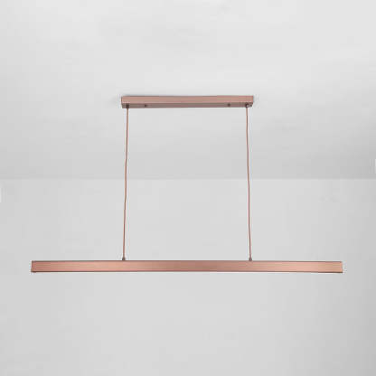 Edge Moderna Lineal Metal Lámpara Colgante Negra/Marrón
