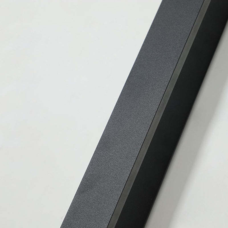 Edge Minimalista Lineal Metal Acrílico Aplique de Pared Exterior Negro