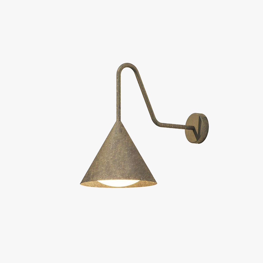 Carins Vintage Diseño LED Aplique Exterior Oro/Negro Pasillo/Jardín Metal 3 Tamaños 24/28/41cm