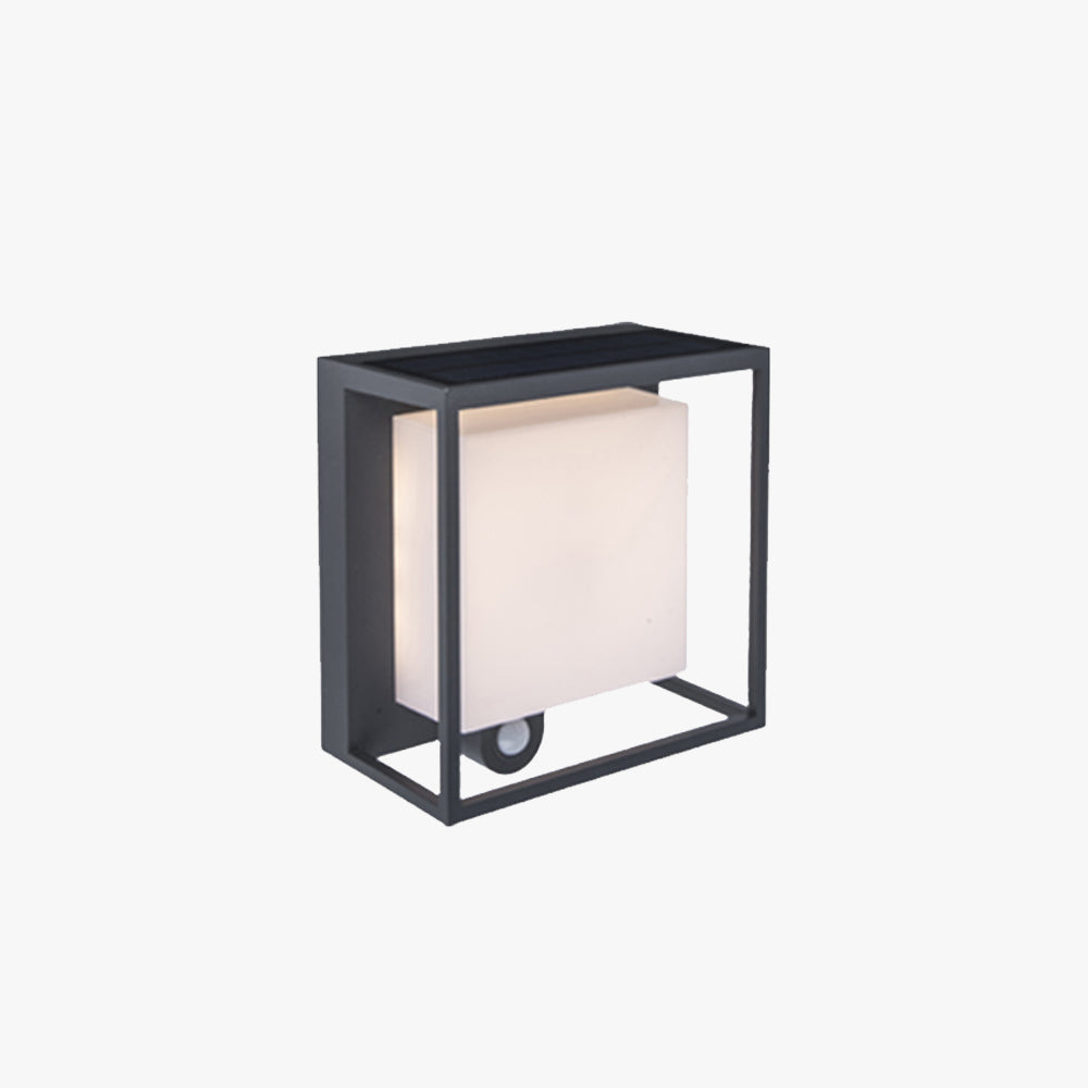 Orr Moderno Rectangular LED Lámpara de Pared Exterior Negro Pasillo Jardín