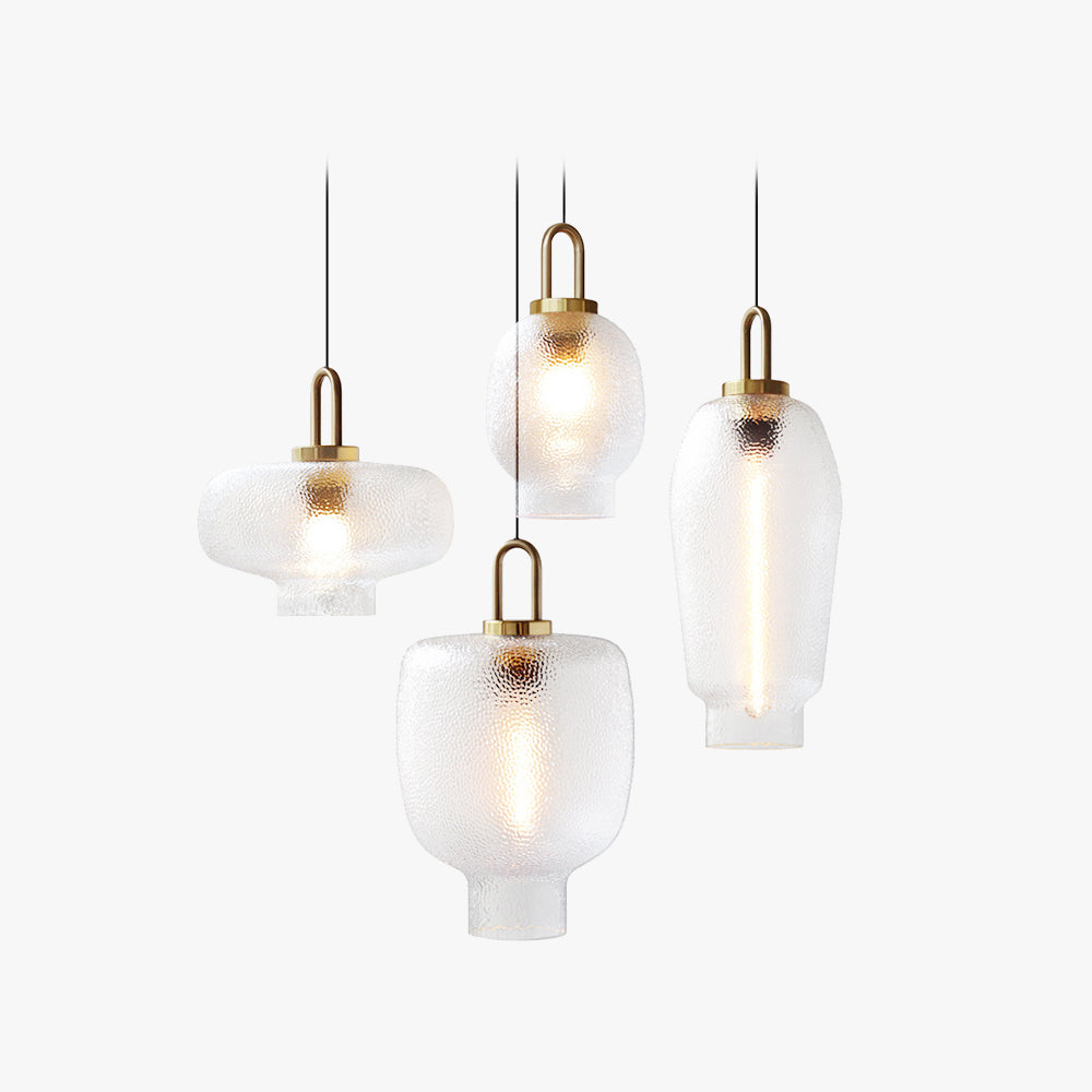 Hailie Minimalista Elíptica Metal/Vidrio Lámpara Colgante