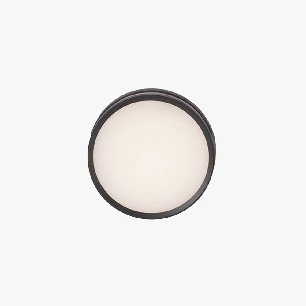 Orr Moderna lámpara de pared LED circular para exteriores en color negro Metal y acrílico