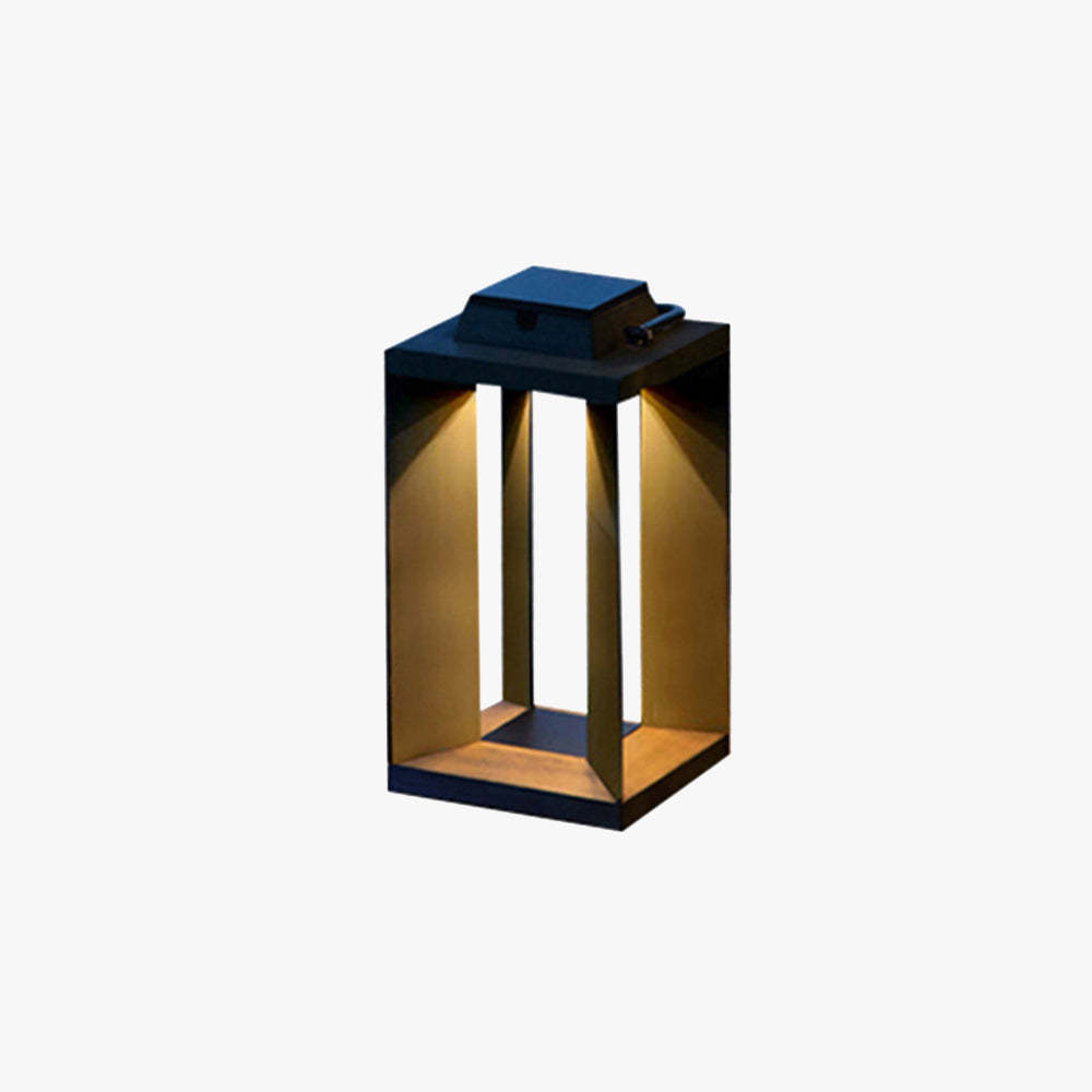 Orr Contemporánea Rectangular Metal Lámpara De Pie Exterior