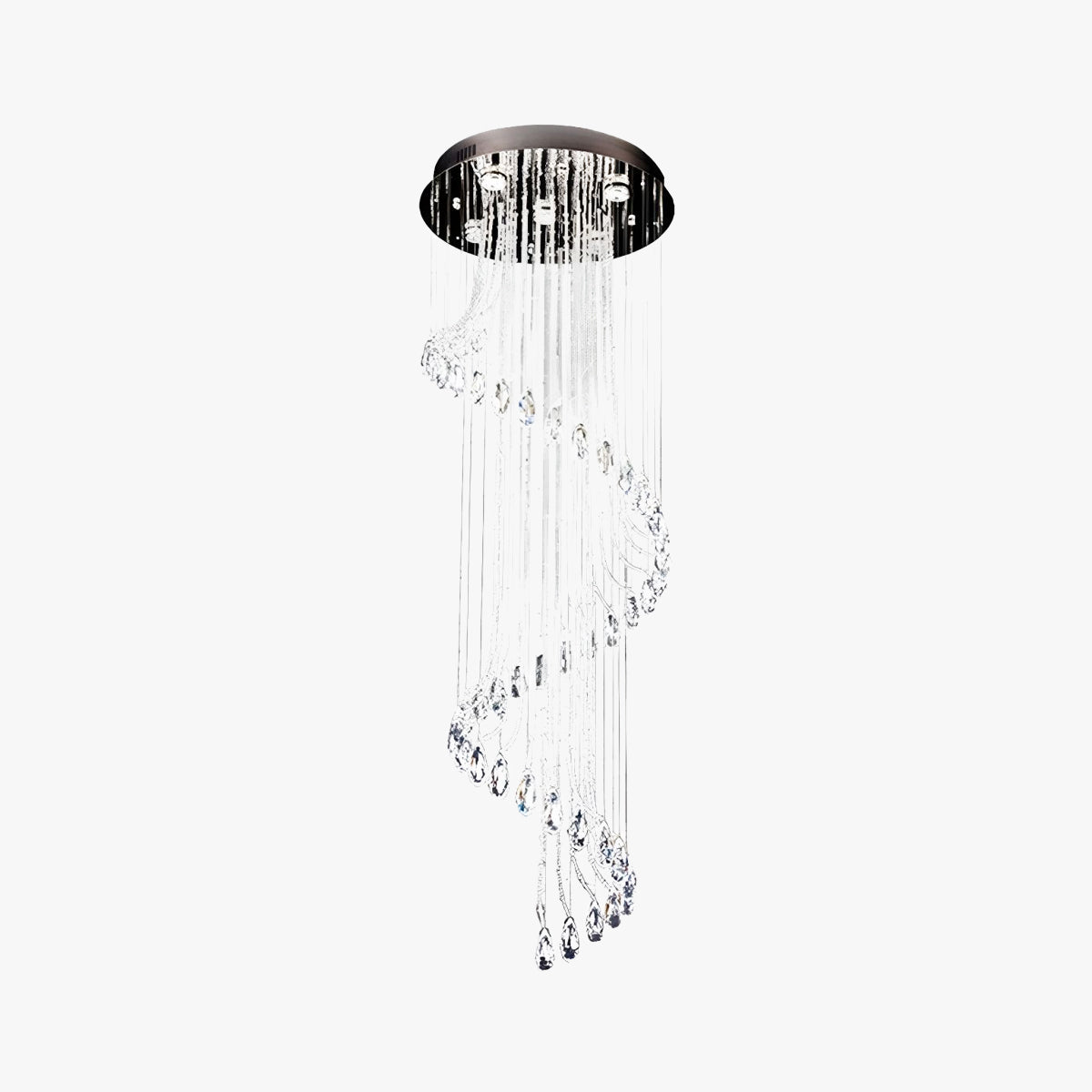 Valentina Moderno Espiral Cascada Cristal Lámpara Colgante Claro Sala de Estar
