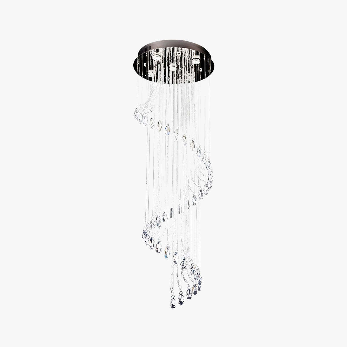 Valentina Moderno Espiral Cascada Cristal Lámpara Colgante Claro Sala de Estar