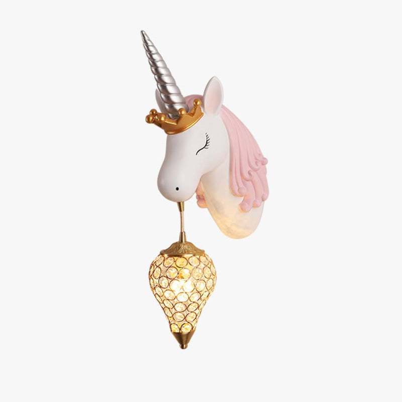 Minori Aplique Unicornio Rosa y Azul Habitación Infantil