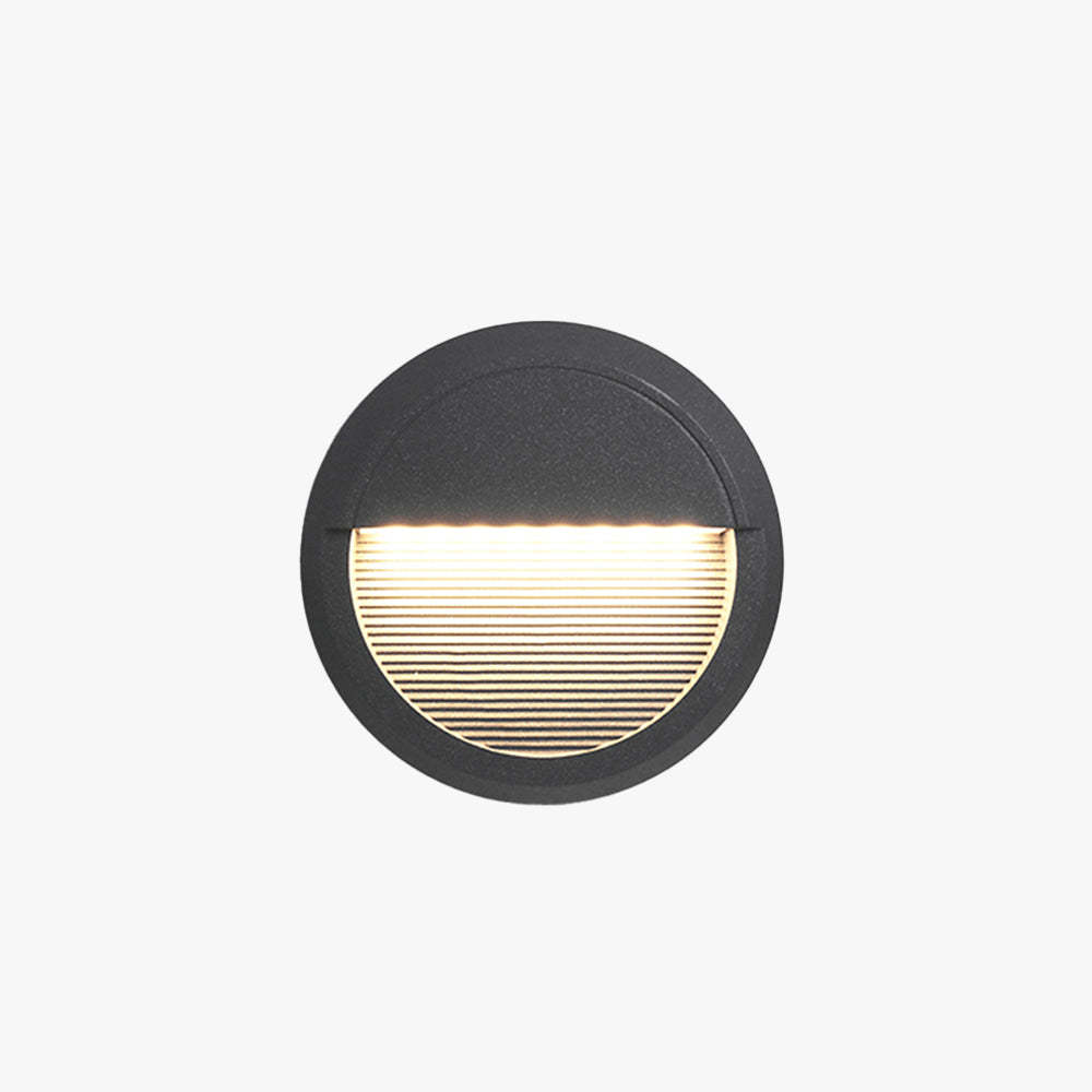 Orr Moderno Redondo Cuadrado Metal Aplique Exterior