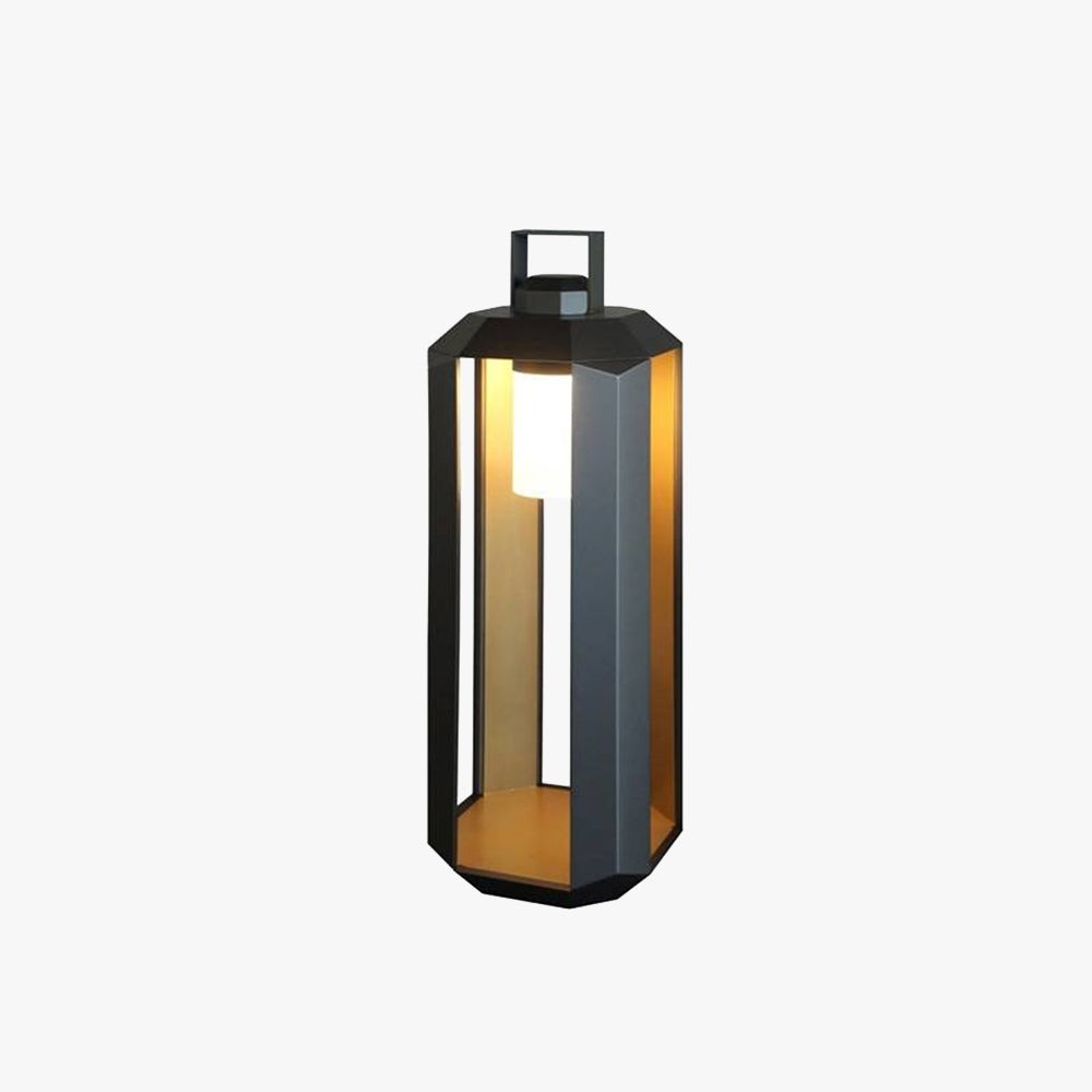 Orr Moderna Rectangular Metal Vidrio Lámpara Exterior