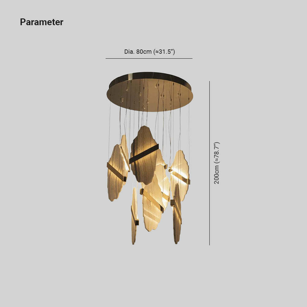 Artelux Highend Modern Sculptural Alabaster Chandelier