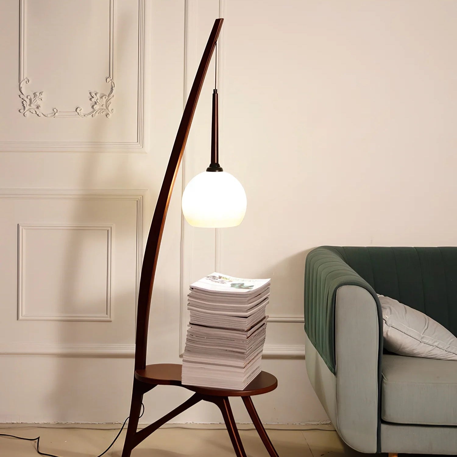 Drift Solid Wood Coffee Table Floor Lamp