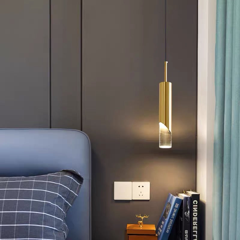 Edge Minimalista LED Lámpara Colgante Negro Dormitorio/Comedor
