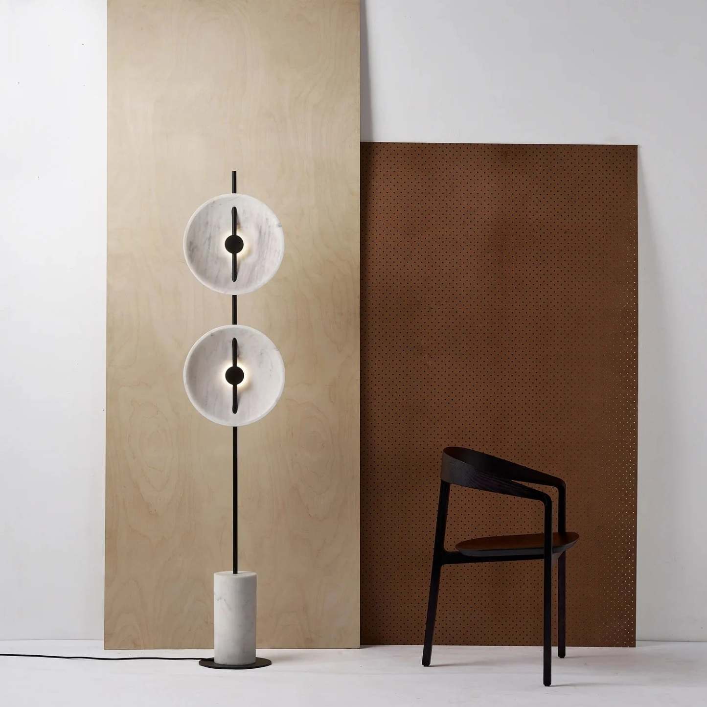 Dune Marble Round Resin Floor Lamp