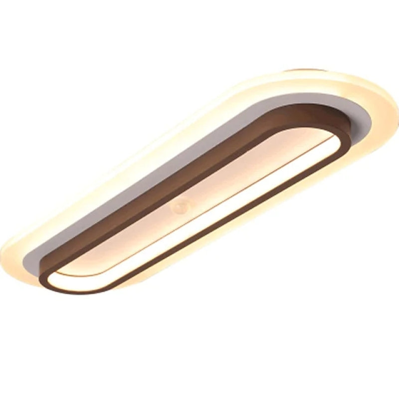 LED Lámpara de Techo Anillo Flur Pasillo Sala de Estar,Blanco, Metal acrílico