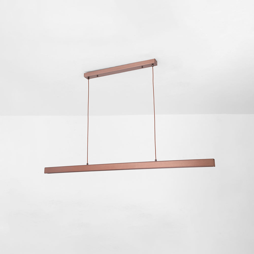 Edge Moderna Lineal Metal Lámpara Colgante Negra/Marrón