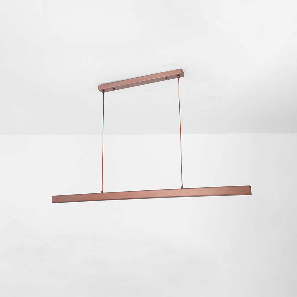 Edge Moderna Lineal Metal Lámpara Colgante Negra/Marrón