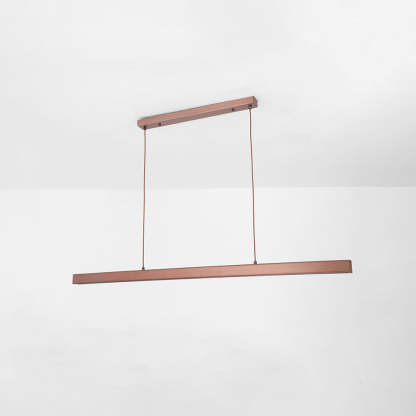 Edge Moderna Lineal Metal Lámpara Colgante Negra/Marrón