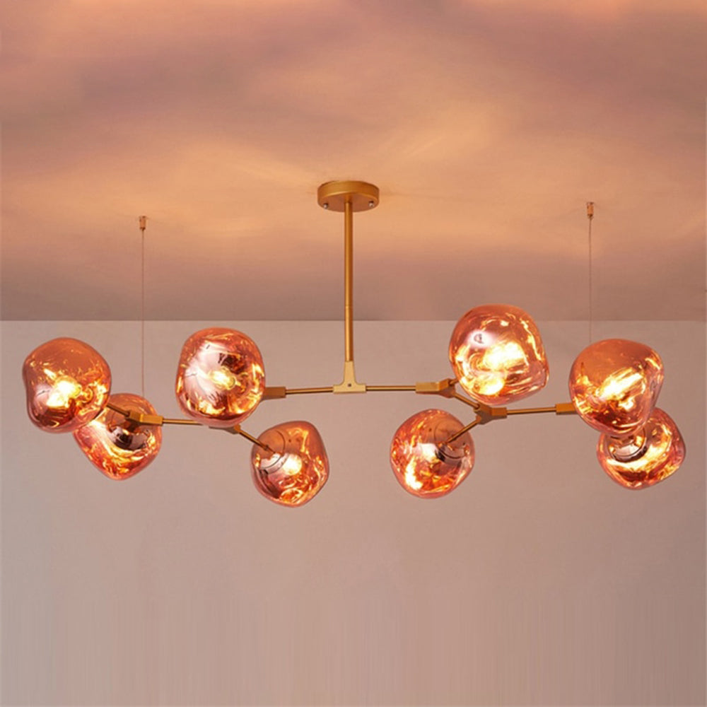 Mirza Diseño Molecular Metal Lámpara Colgante Dorada