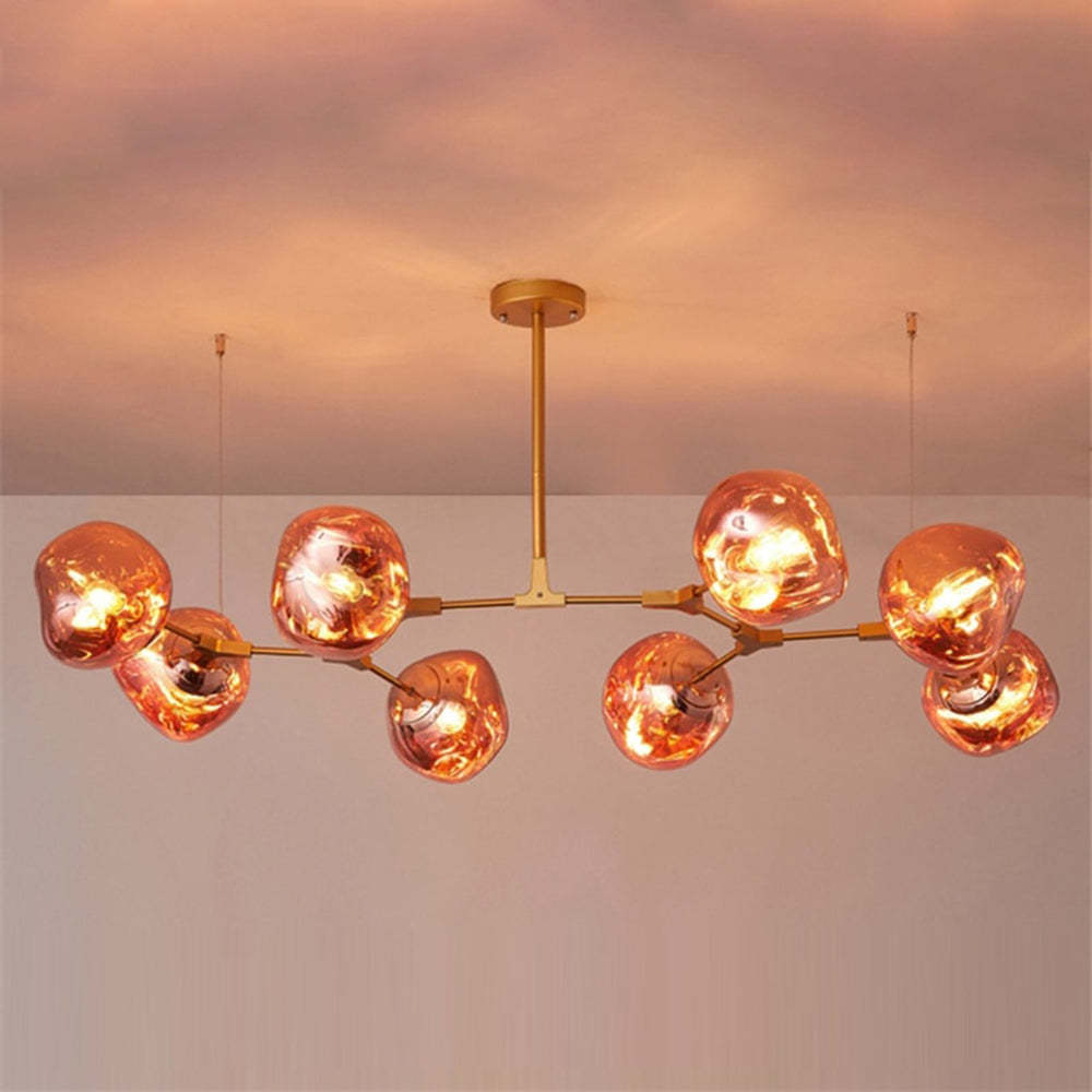 Mirza Diseño Molecular Metal Lámpara Colgante Dorada