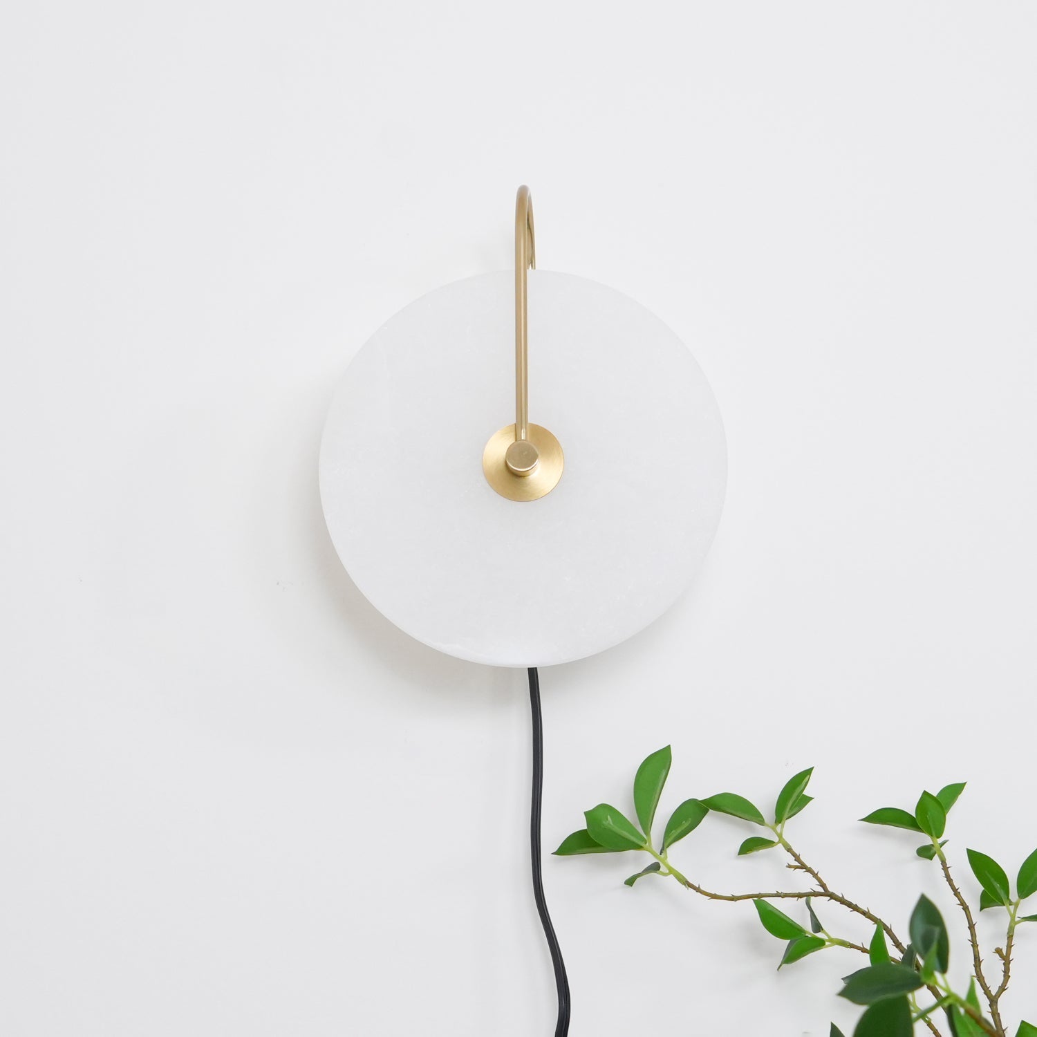 Dune Alabaster LED Plug-In Wall Light