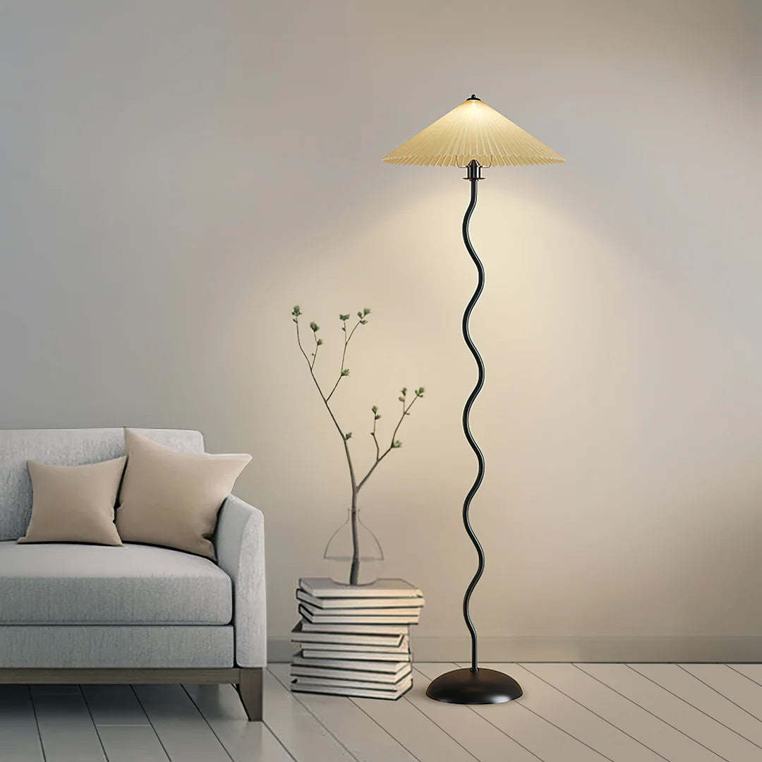 Retro Squiggle Metal Floor Lamp