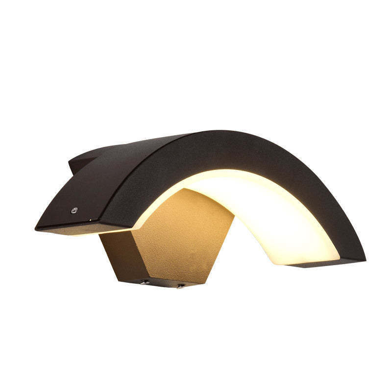 Nordic Moderno Minimalista Metal LED Apliques de Pared Negro