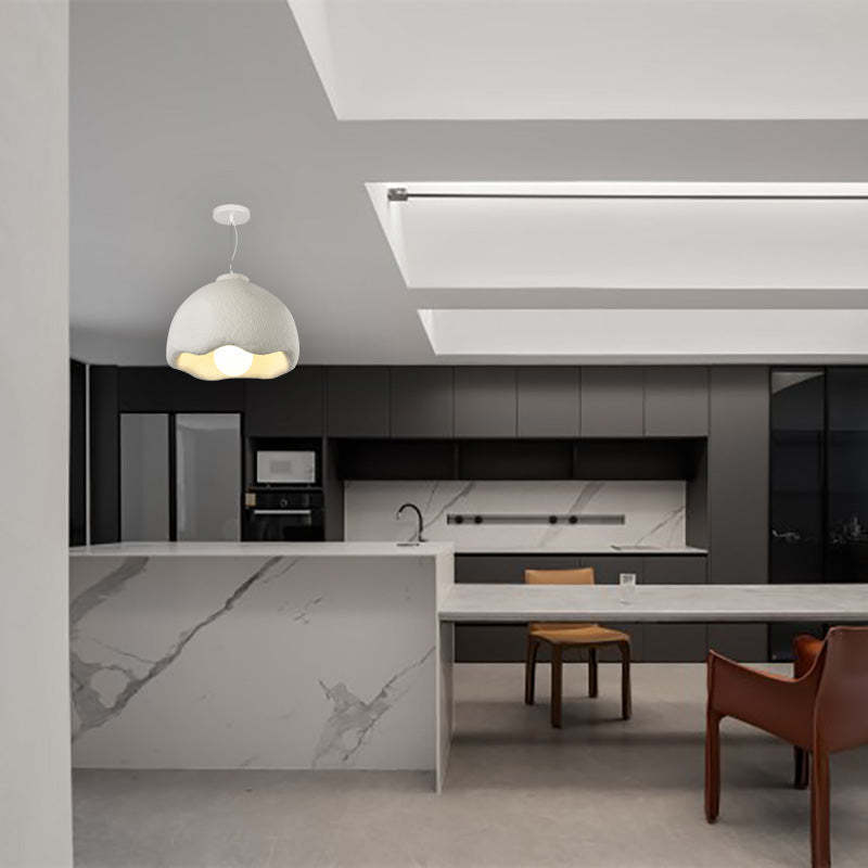 Byers Lámpara Colgante en Forma de Flor Blanco Metal Poliestireno