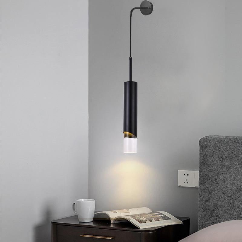 Edge Minimalista LED Lámpara Colgante Oro/Negro Dormitorio
