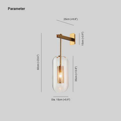 Verona Modern Glass Wall Light