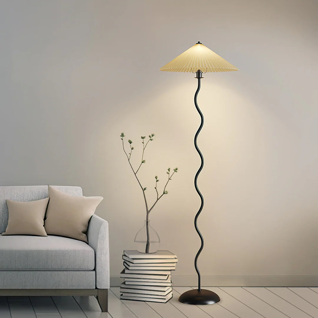 Retro Squiggle Metal Floor Lamp