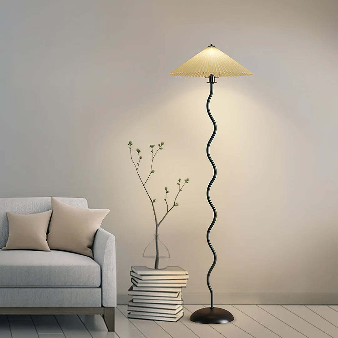 Retro Squiggle Metal Floor Lamp