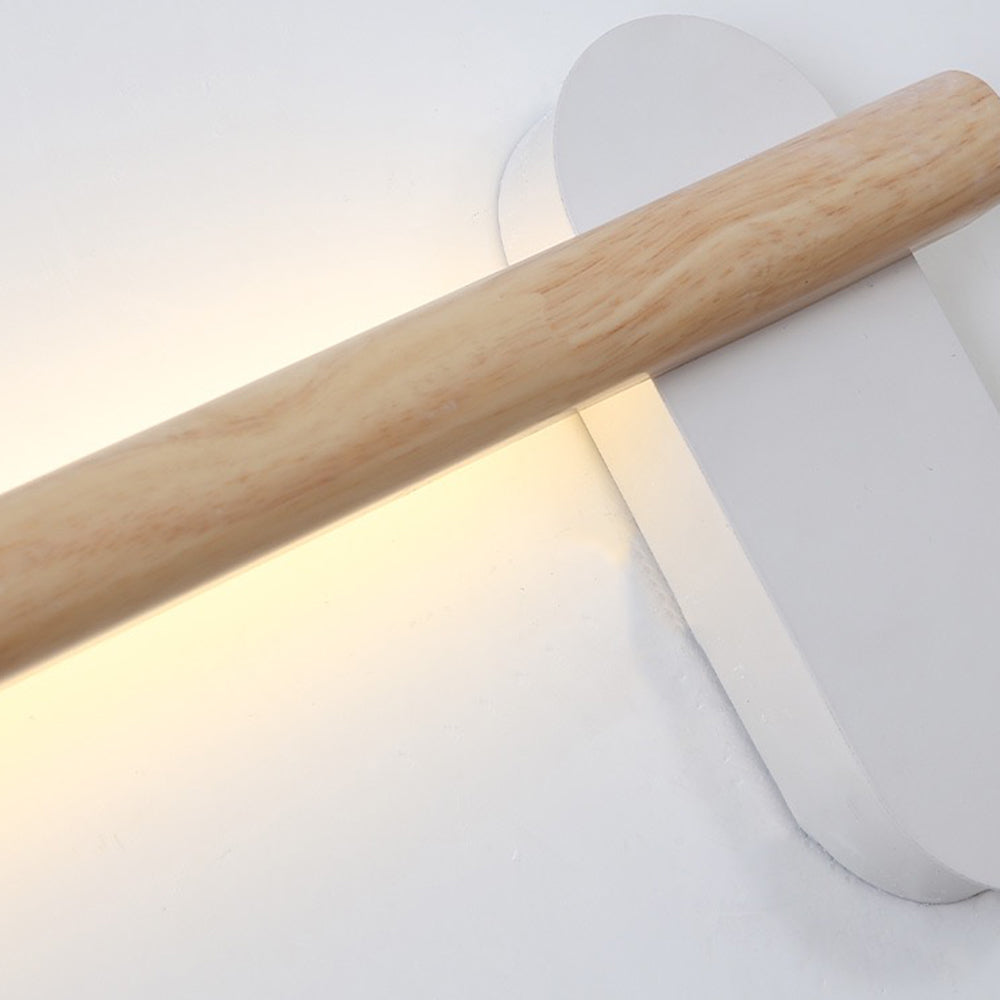 Ozawa Modernidad Lineal LED Luz de Pared Madera Dormir Sala de Estar Madera Tamaños