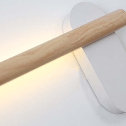 Ozawa Modernidad Lineal LED Luz de Pared Madera Dormir Sala de Estar Madera Tamaños