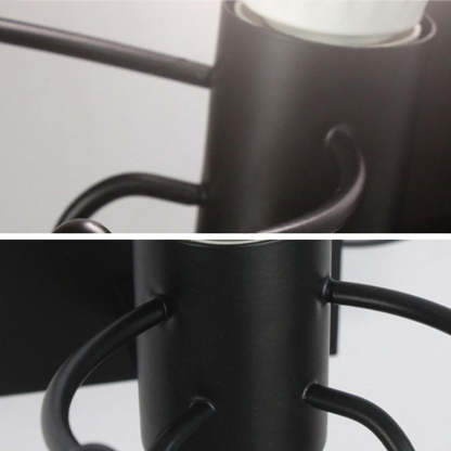 Luxo Lindo Metal LED Aplique de Pared Negro/Blanco