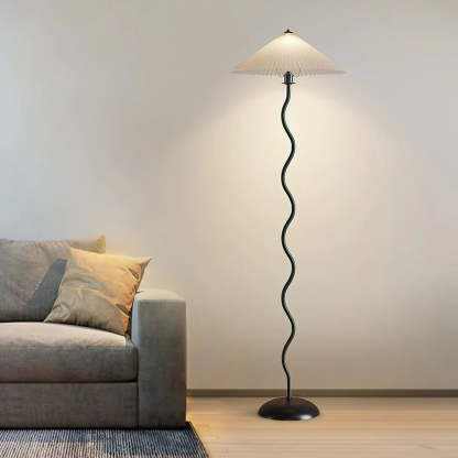 Retro Squiggle Metal Floor Lamp