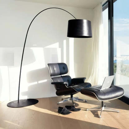 Axis Curved Drum Shade Floor Lamp