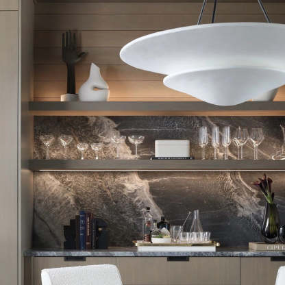 Retro Plaster Brass Chandelier