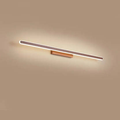 Leigh Diseño Minimalita Lineal Metal Aplique de Pared Marrón
