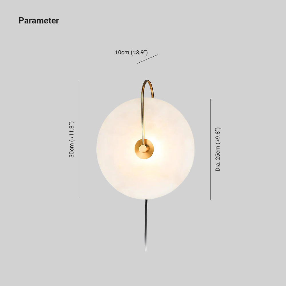 Dune Alabaster LED Plug-In Wall Light