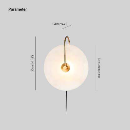 Dune Alabaster LED Plug-In Wall Light