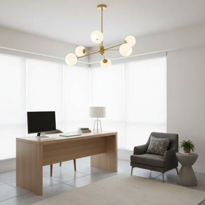 Axis Geometric Smoked Glass Chandelier