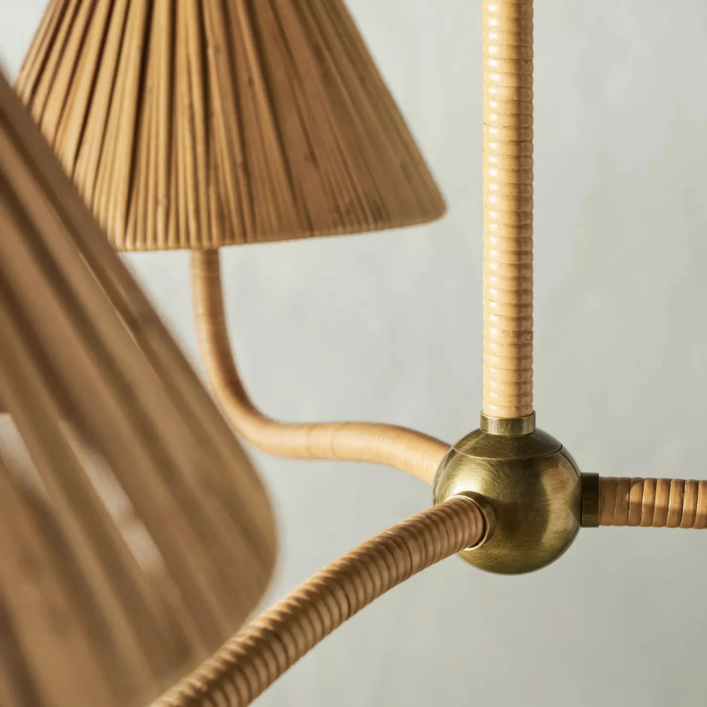 Hakka Rattan Metal Chandelier