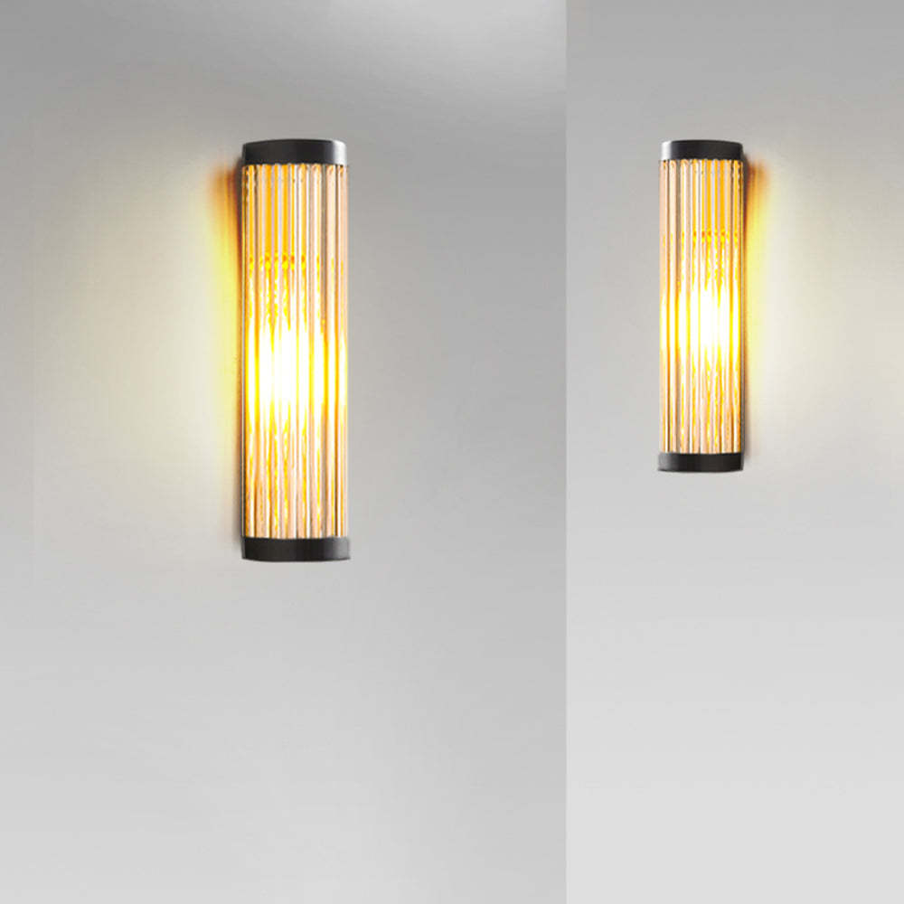 Moderno LED Aplique Exterior Negro Jardín Metal Vidrio | Las Sola