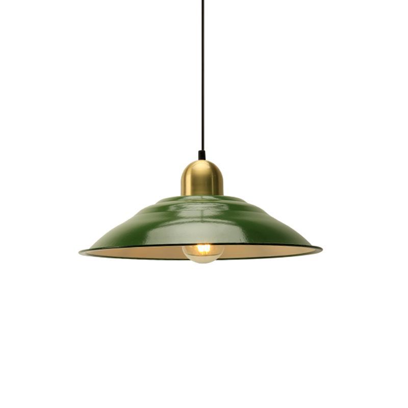 Cairns Lámpara colgante Moderna de Granero y Cono Verde para Dormitorio