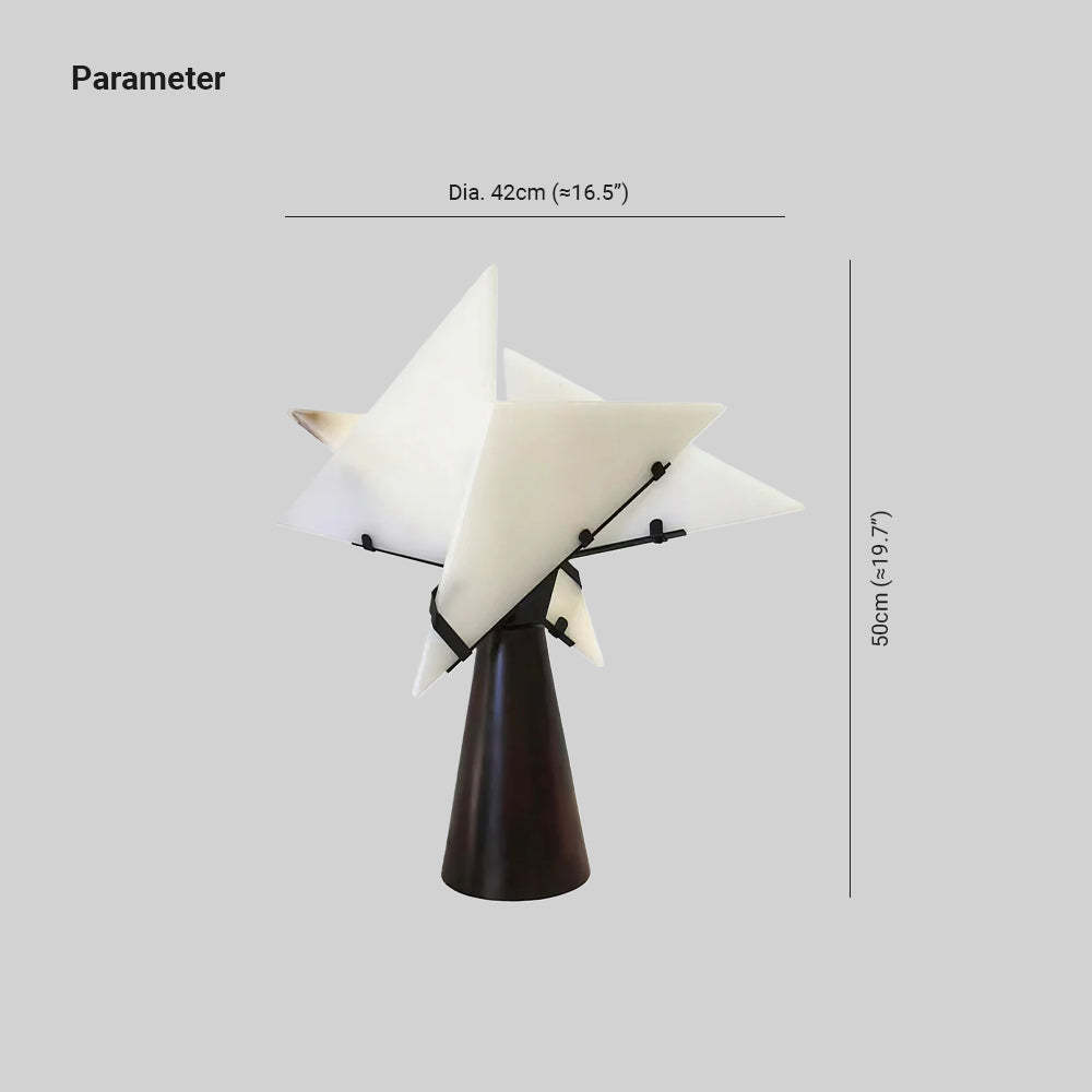 Dune Alabaster Geometric Table Lamp