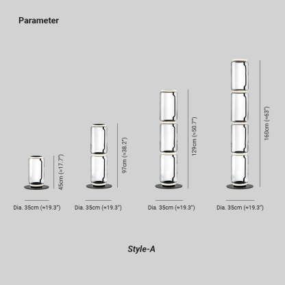 Axis Bamboo Glass Floor Lamp