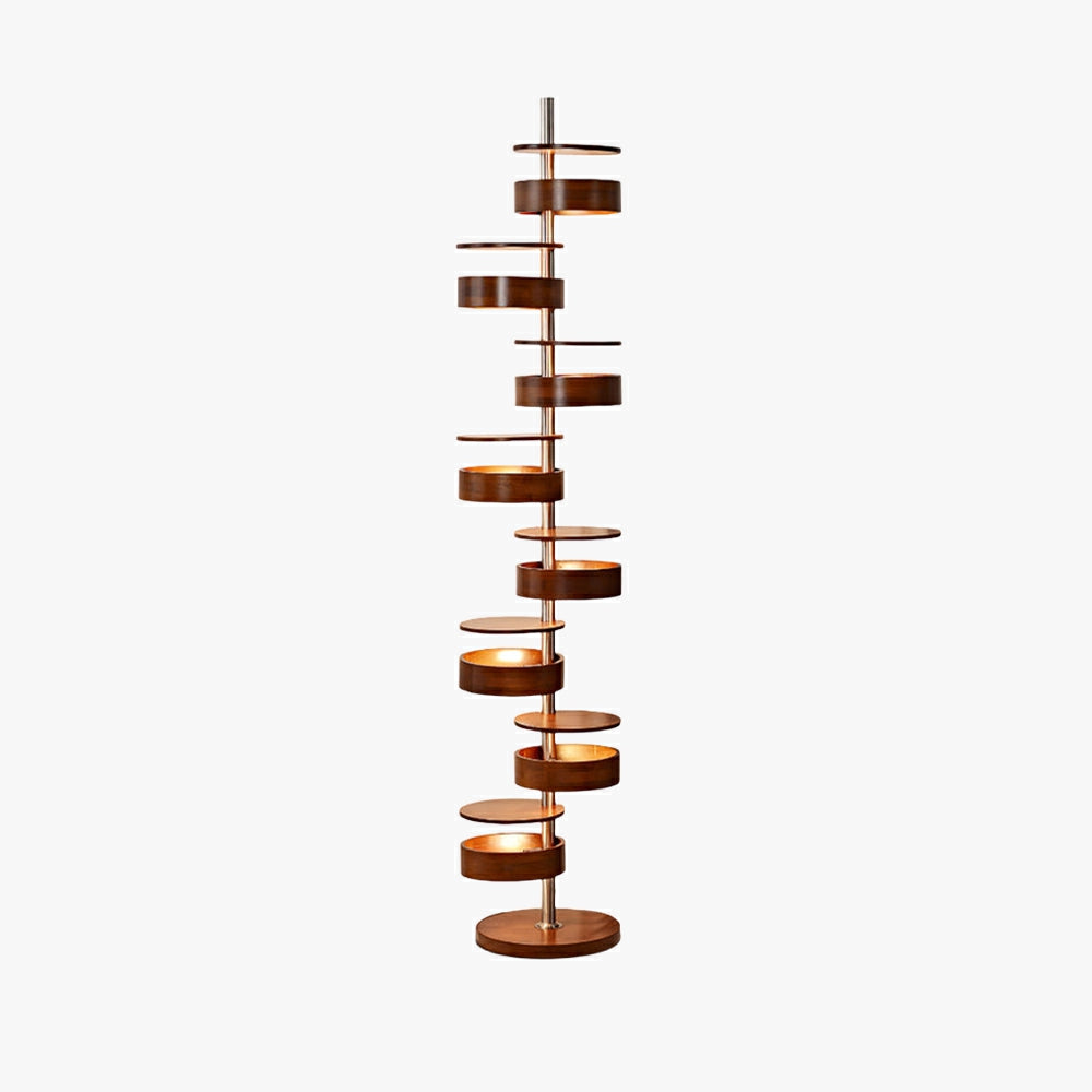 Drift Cylindrical Wood Floor Lamp