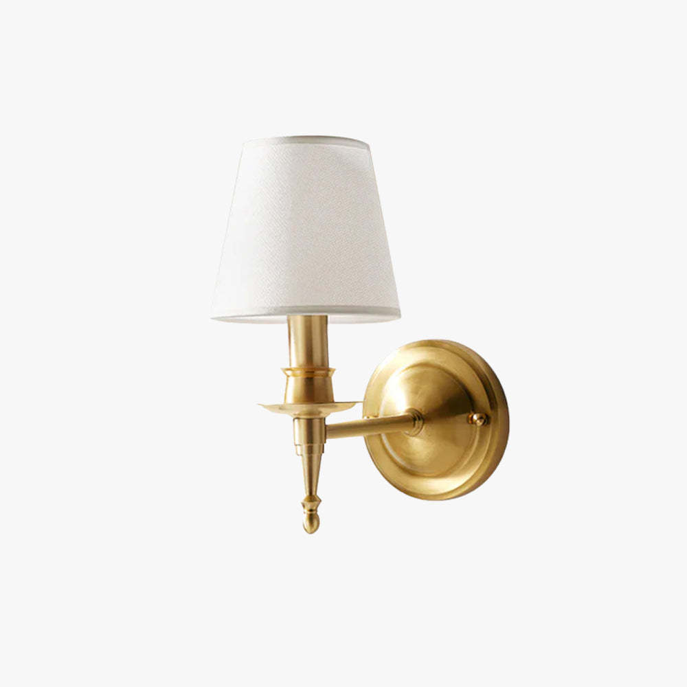 Hakka Antique Brass Fabric Wall Light