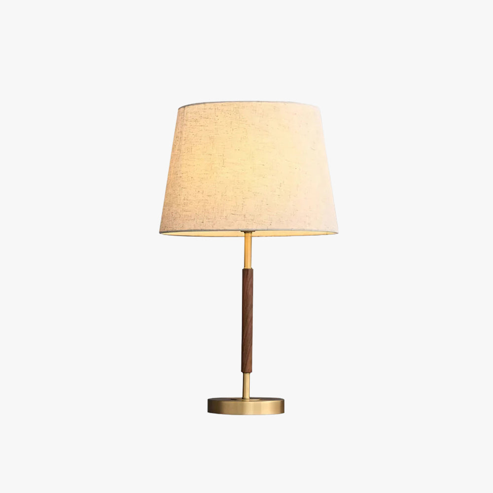 Hakka Brass Walnut Table Lamp
