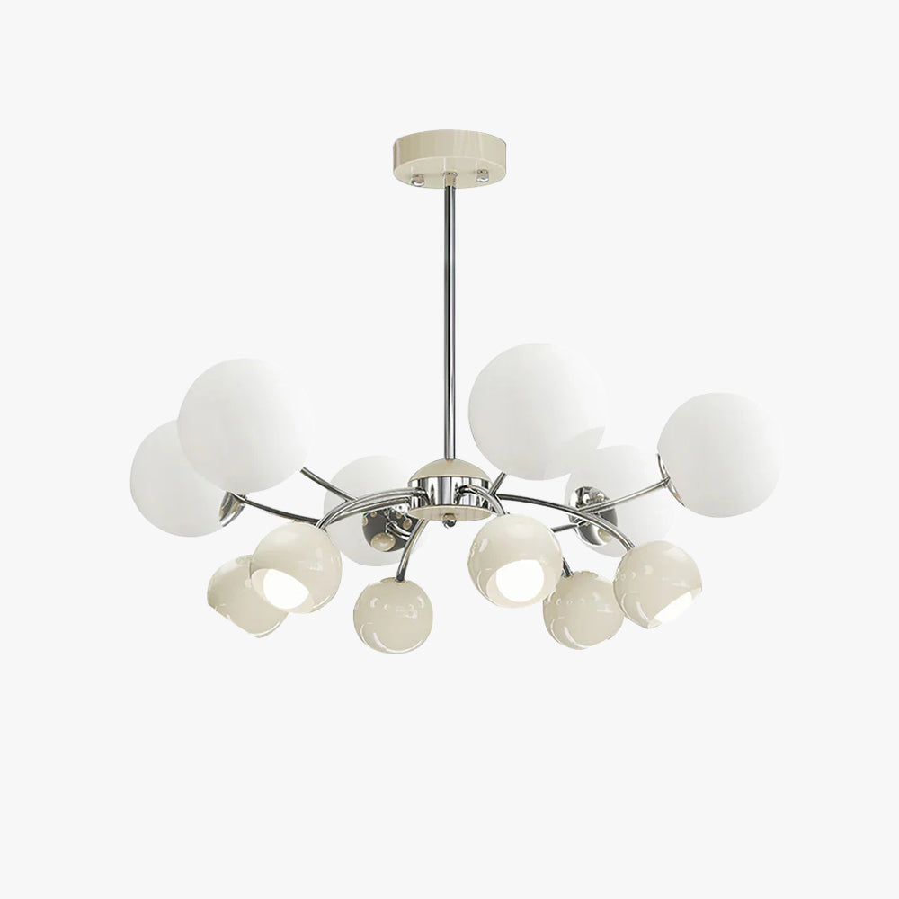 Halo Creamy Globe Chandelier